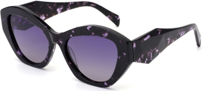 C4 Acetate Spectacle Frame Tortoiseshell Black Purple