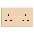 two gang square socket with switch