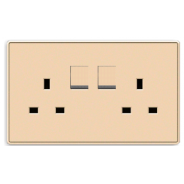 two gang square socket with switch