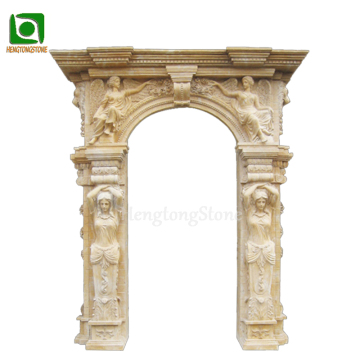 Hand-Carved Greek Lady Statue Column for House Main Door Decoration