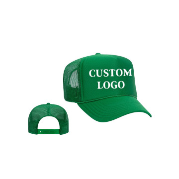 Custom Logo Trucker Hats - Sublimation 5 Panel Polyester Foam Mesh Cap