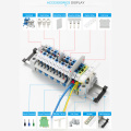10pcs UDK-4 Two In Two Out Multi-Conductor Screw Terminal Block For Din Rail Connector UDK4