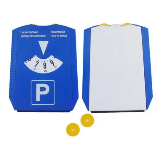 2-in-1 OEM Automatic Parking Time Disc and Ice Scraper - Plastic Car Accessory