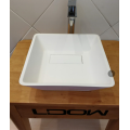 Lavabo sobre encimera de resina de piedra para baño