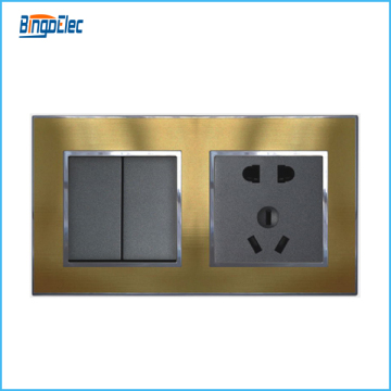 grateful 2gang 2way push switch and 5pin wall socket