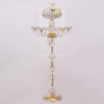 Luxury Glass Crystal Candelabra 5 Arms - New Wedding Centerpiece