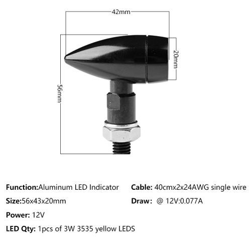 2 પ Pack ક મોટરસાયકલ ફ્રન્ટ રીઅર ટર્ન સિગ્નલ બ્લિંકર સૂચક લાઇટ રિપ્લેસમેન્ટ માટે હોન્ડા યામાહા કાવાસાકી સુઝુકી એમ્બર ક્રોમ