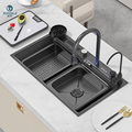 Thickening 4.0 Black Kitchen Sink: Multi-functional Stainless Steel Kitchen Sink