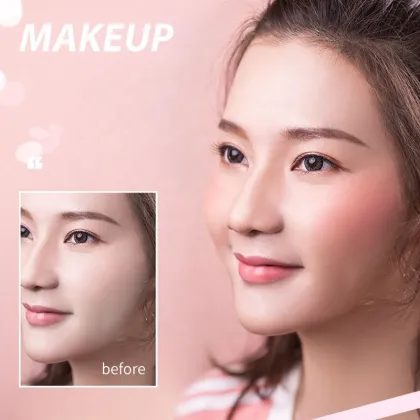 Private Label Pink Liquid Blush - Non-Oily Organic Make-up for Girls