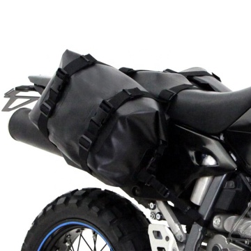 Black Waterproof PVC Nylon Motorcycle Saddlebags - 25L/30L China Supplier