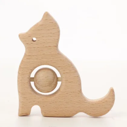 Handmade Wooden Montessori Toys for Boys and Girls Aged 36+ Months: Animal Rattle Toys for Kids