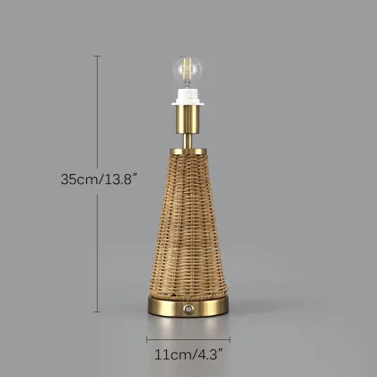 Nordic 5200mAh Rattan Table Lamp for Home, Office & Wedding Decorations