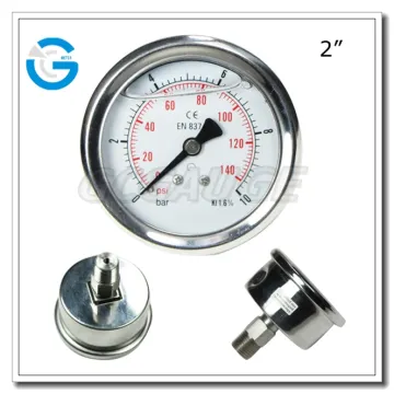 High quality crimped ring back connection pressure gauge 10bar