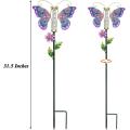 Rain Gauge Butterfly Garden Stakes Decor