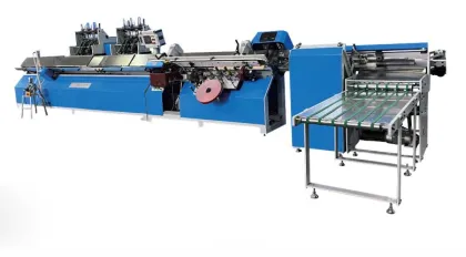 ZX-530 Double feeder hot melt glue notebook back wrapping machine