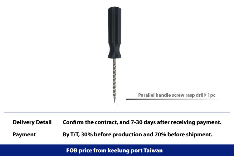 Broca de rasp de parafuso da alça paralela para kit de plugue de pneus