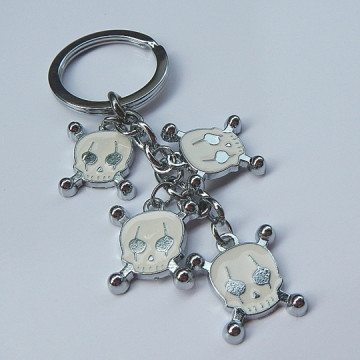 fashion skull bone alloy keychains