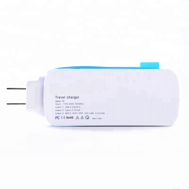 4 Ports 5V USB USB-C Travel Wall Charger