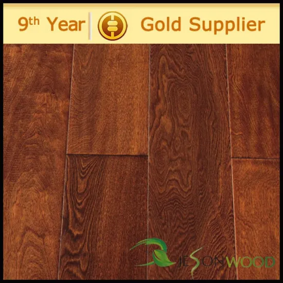 Multilayer Engineered hardwood flooring Birch handscraped surface hot sale
