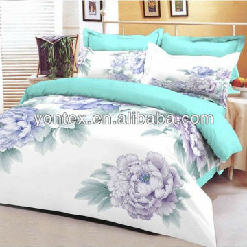 100% Cotton Reactive Printed Fresh&Elegant Pattern Duvet Cover Set