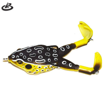 9CM 13.5g Duple Hook Rotating Legs Soft Plastic Frog Lure: Ideal Fishing Baits for Bass, Pike, and Crappie