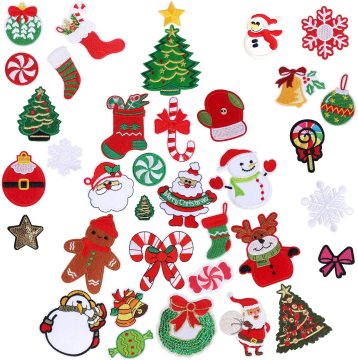 High-Quality DIY Christmas Gifts: Explore our Selection of Iron-on Patches, Embroidered Sew Appliques, and Repair Patches for a Festive Touch