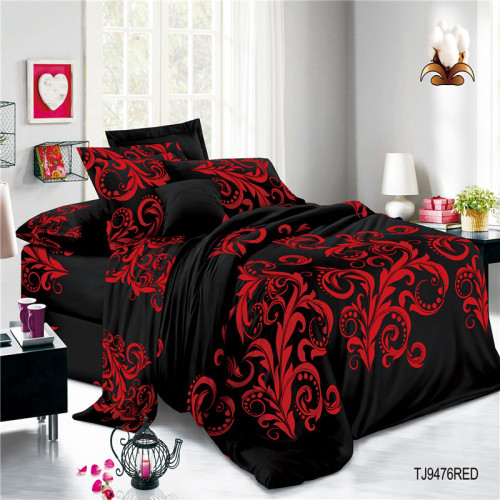 Hautfreundliche Baumwoll-Voile-Print-Polyester-Bettgarnituren