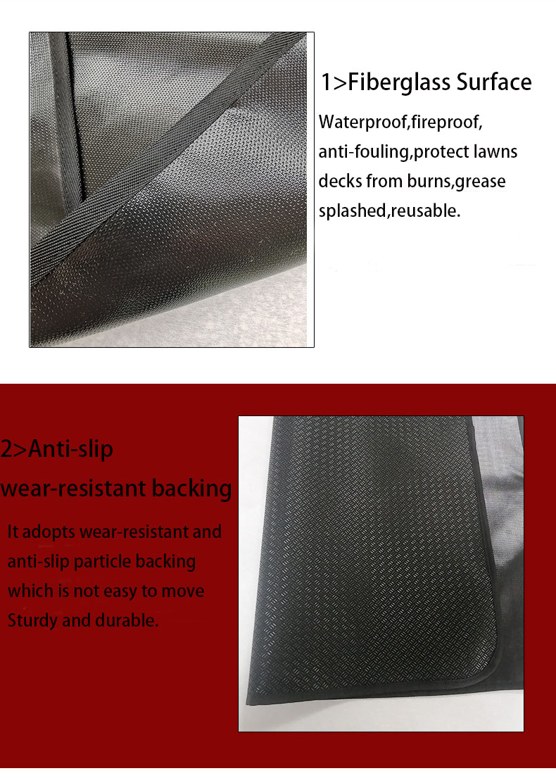 BBQ Grill Mat Under Desk