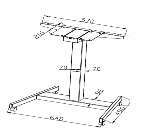 single motor electric standing desk