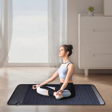Black Crystal Negative Ion Clay Yoga Mat for Magnetic Sauna Blanket Health Benefits