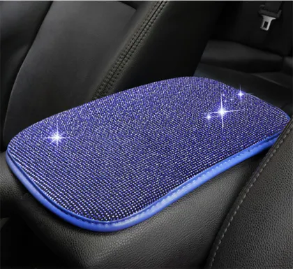 Silver Diamond Car Seat Armrest Pad