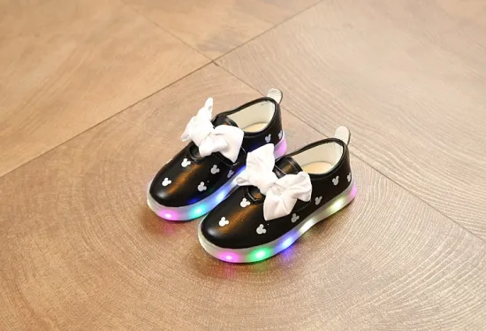 Kids cute led light up dance shoes with led lights