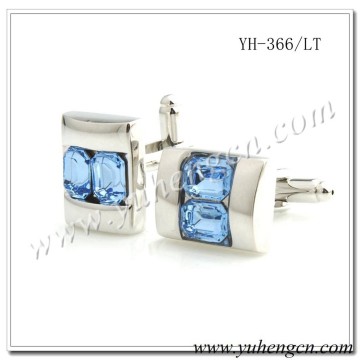 YH-366/LT Fashion Blue Rhinestone Luxury Jewelry Cufflinks for Men