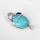 Turquoise Semi Precious stone Skull Alloy Pendant