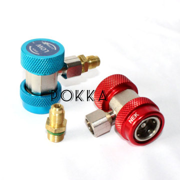 Pokka Condentable Brass Quick Coupler สำหรับ R134A AC AC Manifold Adapter
