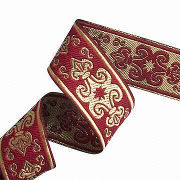 100% Polyester, Jacquard Ribbon, Various Widths and Colors are Available