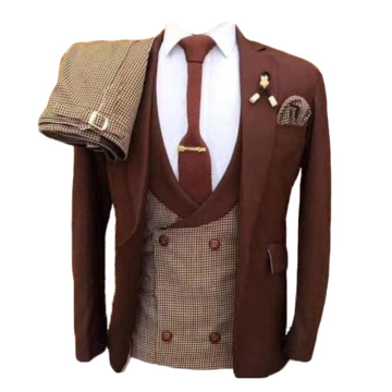 Custom Groom Tuxedos Groomsmen Suits Best Man Wear Mens Wedding Suits Bridegroom Business Suits Dinner Suits(Jacket+Pants+Vest)