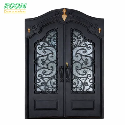 Antique Wood Wrought Iron Entry Door Designs