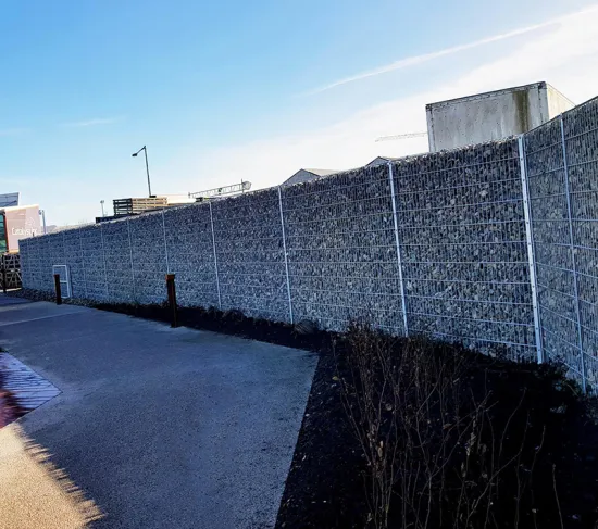 Decorative garden gabion with fire pits