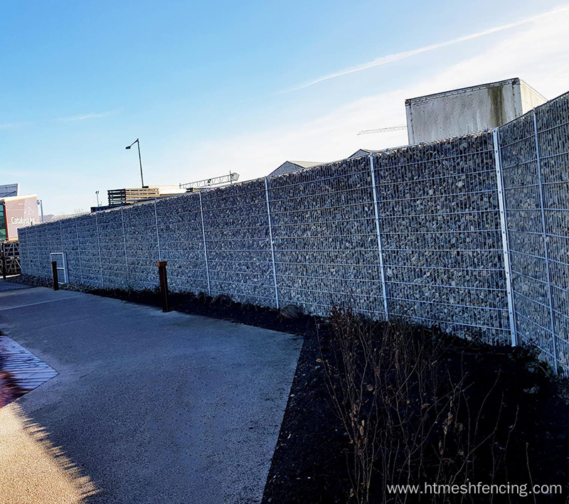 Decorative garden gabion with fire pits