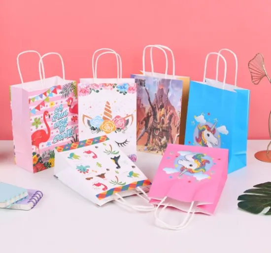 Customized Take Away Fashion Kraft Paper Gift Bags