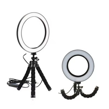 Ring Light Photographic Lighting for Live Streaming and Makeup with Tripod and Mobile Phone Clip (3000-6000K)