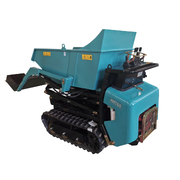 Self-Loading Mini Crawler Transporter with Rubber Tracks and Dumper