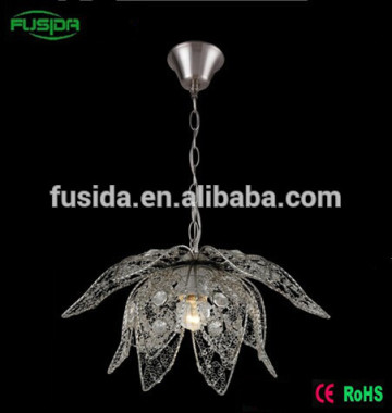 Iron flower antique brass metal pendant lamp