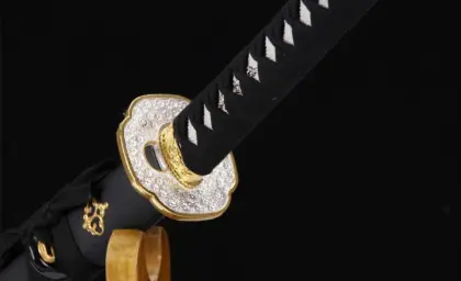 Wanhua Japanese Samurai Sword Black Katana Patterned Steel Craft Collectibles