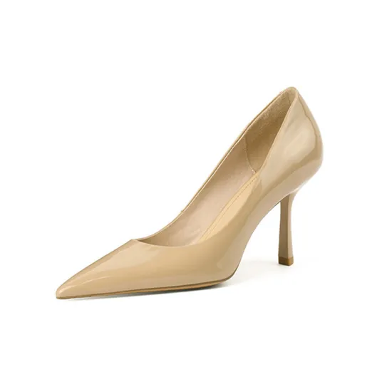 Solid Pointed Toe Stiletto High Heel Pumps Shoes