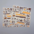 Papel de resumen de hamburguesas de comida rápida de tamaño personalizado