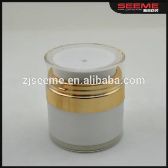 Luxury empty cosmetic double cream jar airless foundation jar with cap
