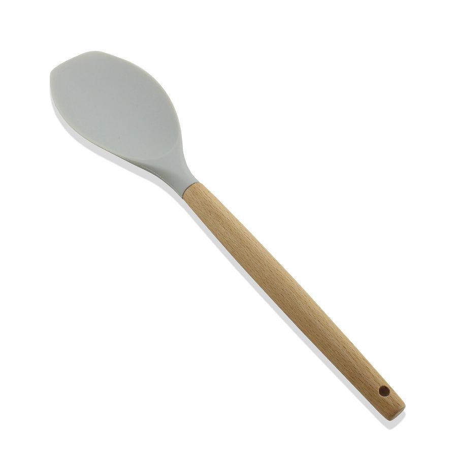 Utensilios de cocina de silicona 9PCS con mango de madera de haya