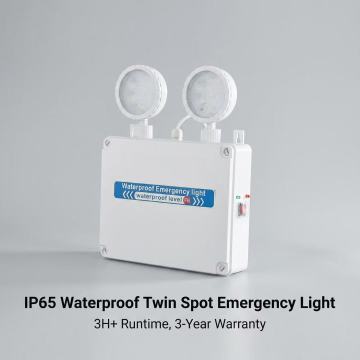 IP65 مصباح الطوارئ ذو الرأس المزدوج مع جهاز التحكم عن بعد